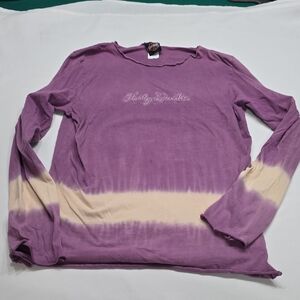 Harley-Davidson Purple and Cream Long Sleeve Tee 2X Fitted Smokey Mountains